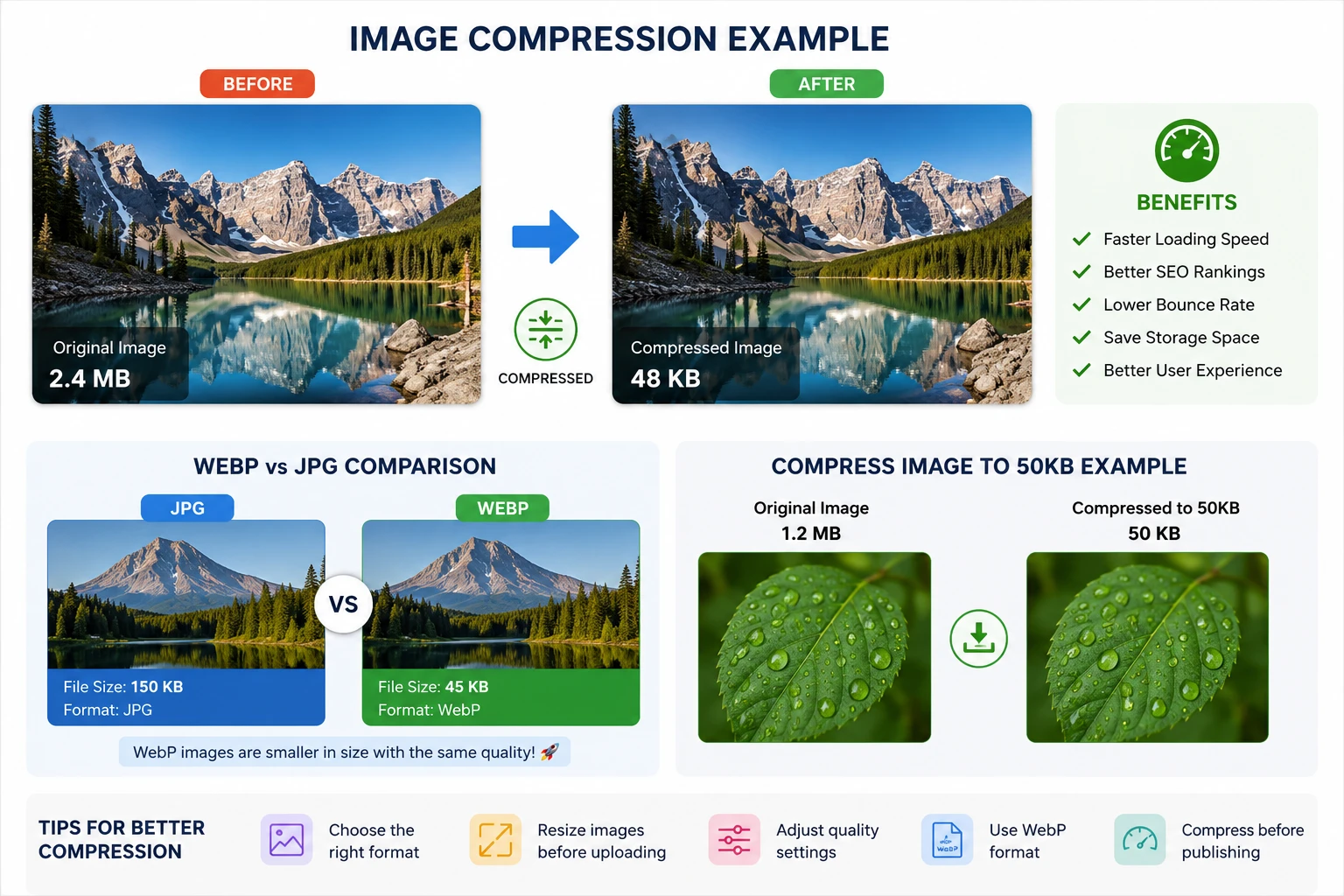 image compression example before and after